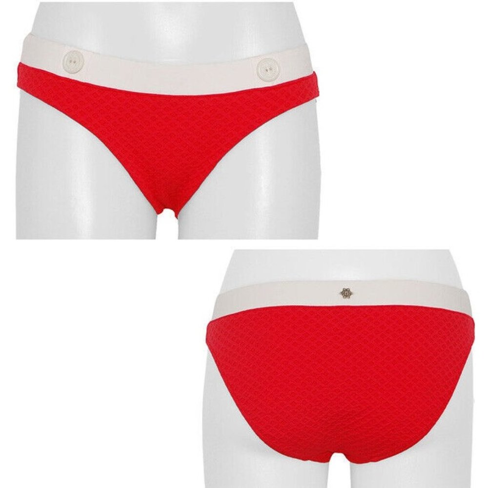 NWT $88 Nanette Lepore Marseilles Solids Charmer Bottom - Red sz.L‎